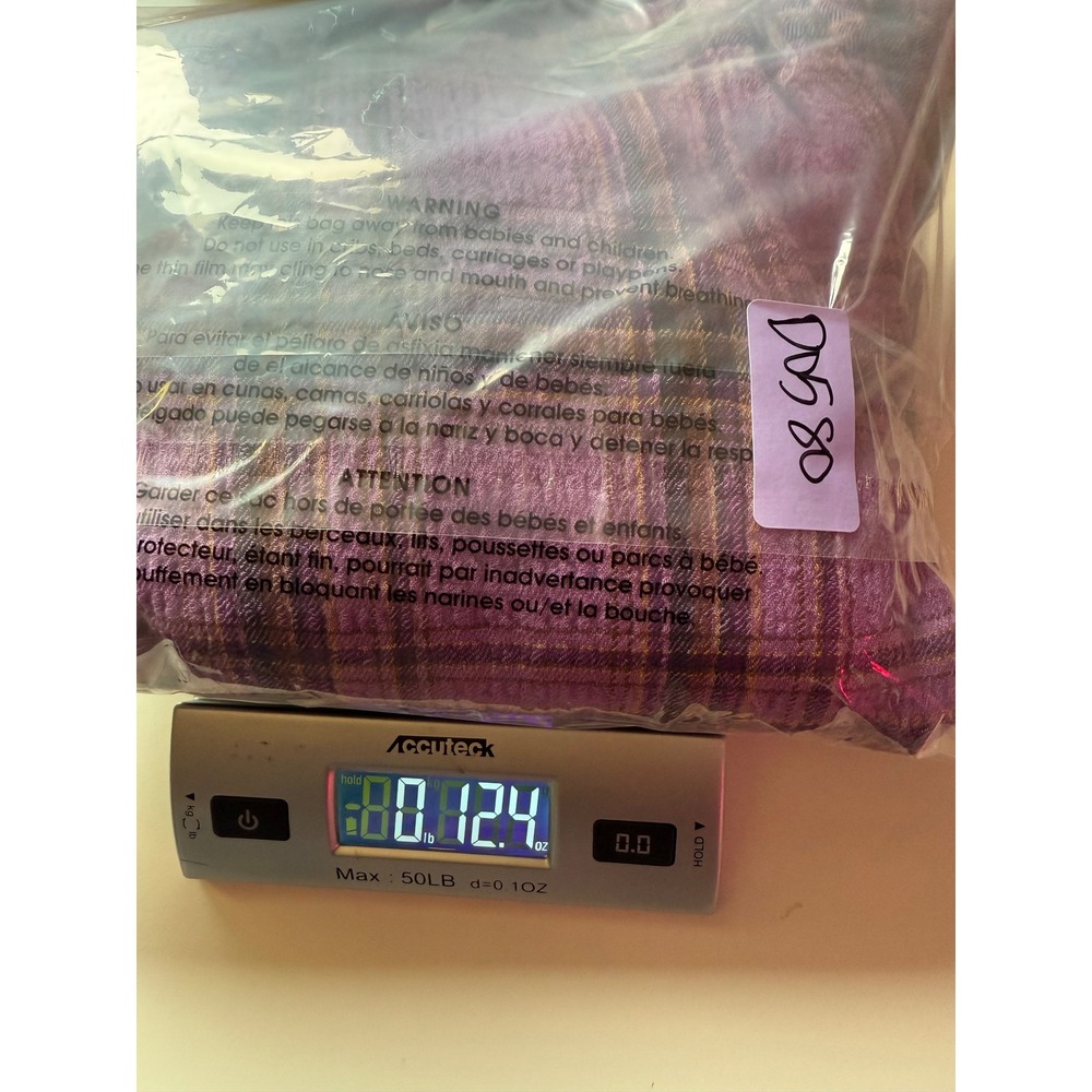 J Jill Purple Plaid Long Sleeve Collared Button Down Tunic Shirt Sz L Top Blouse - Picture 9 of 9